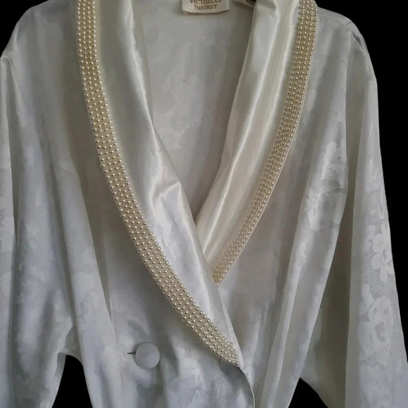 Victoria's Secret Vintage gold Label, floral sleepwear print maxi robe size  M/L - Picture 5 of 10